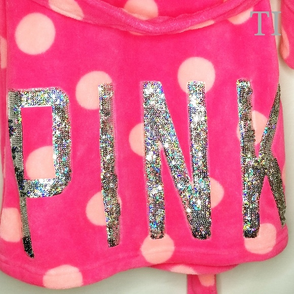Victoria Secret Pink Holographic Sequin Robe - Picture 3 of 8